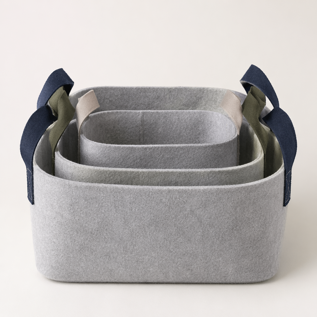 Felt Storage Baskets (Set of 3)