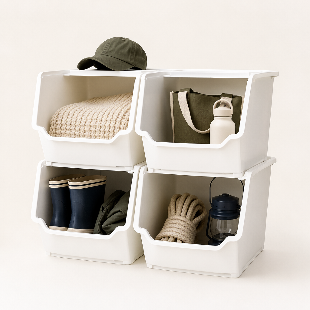 Stacking Utility Bins (Set of 4)