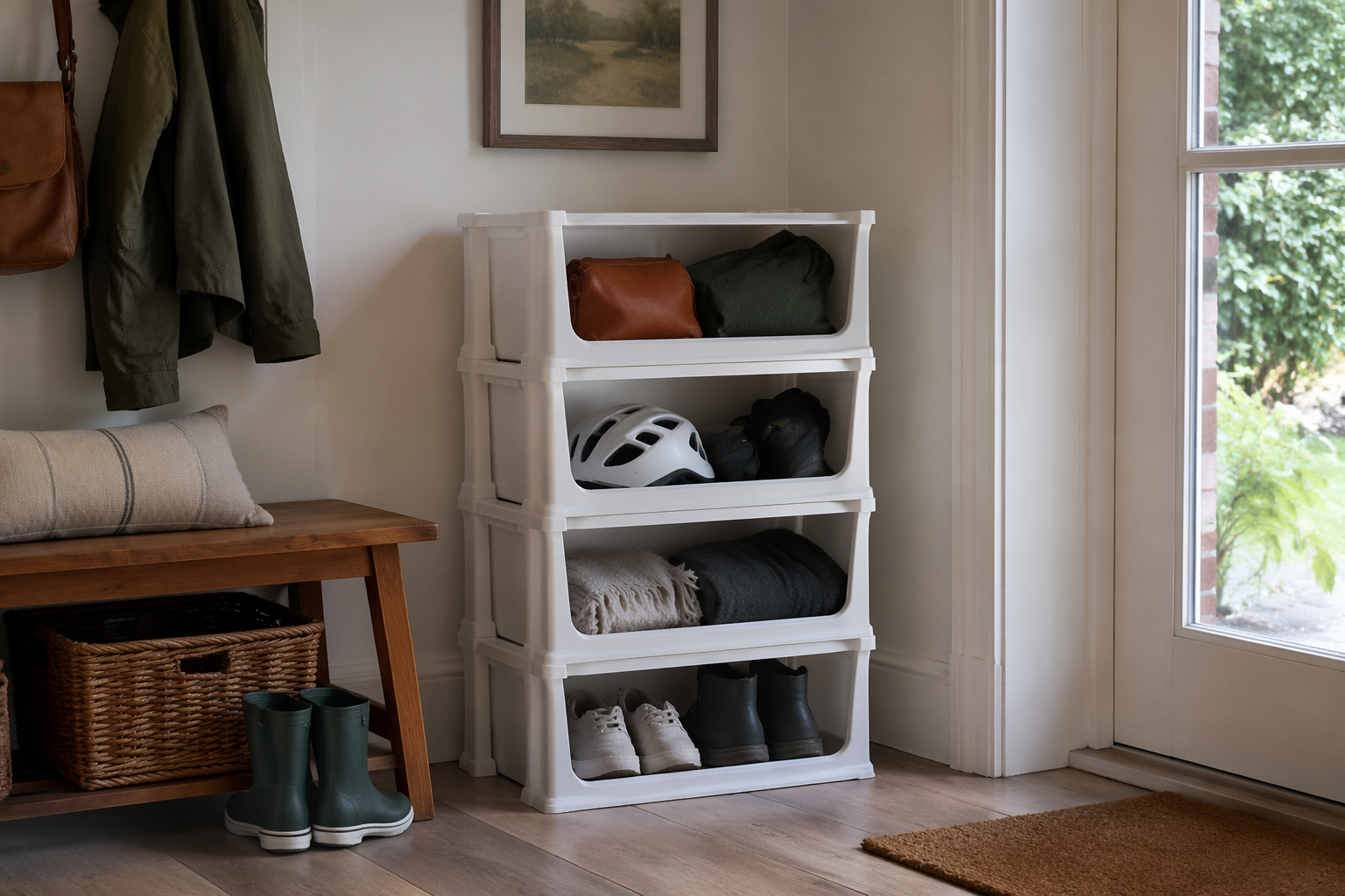 Stacking Utility Bins (Set of 4) In the home thumbnail