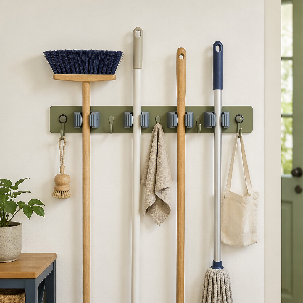 Wall-Mounted Broom Holder